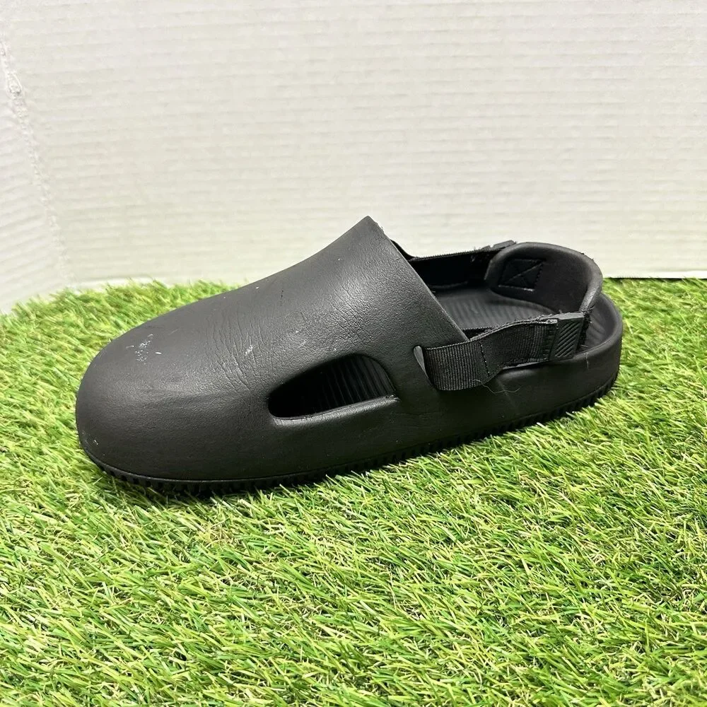 Nike Calm Slip On Mules Mens Size 7 Black Used FD5130-001